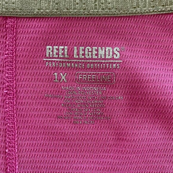 Reel Legends Freeline Long Sleeve V Neck Top Quick Dry UPF 30 Women's 1X NEW - Picture 7 of 7